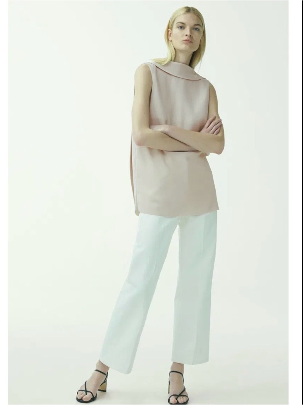 NWT COS Sleeveless Cream Tunic Top Size 6